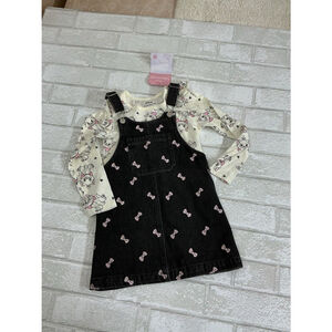 disney aristocats girls 2 pieces overalls in new conditionn with tags size 4